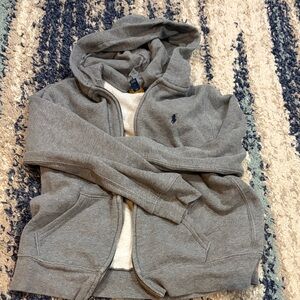 Polo by Ralph Lauren Grey Hooded Zip Sweatshirt